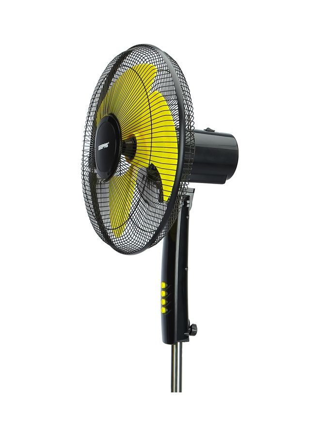GEEPAS 16 inch High Speed Pedestal Fan  with 3 Blades And 3 speed Variants 130.0 W GF21126 Black , Yellow  - Image 3