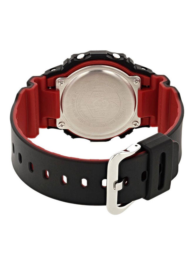 جي شوك Men's Resin Strap Square Shape Digital Wrist Watch DW-5600HR-1D - 43mm - Black - Image 2