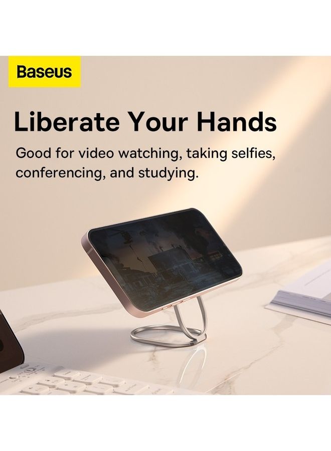 Baseus Finger Ring Holder 360 Degree Rotation Phone Stand For iPhone 14/13/12 Pro Max Portable Ring Holder For Tablet Mobile Phone Magnetic Mount Plate Silver  - Image 3