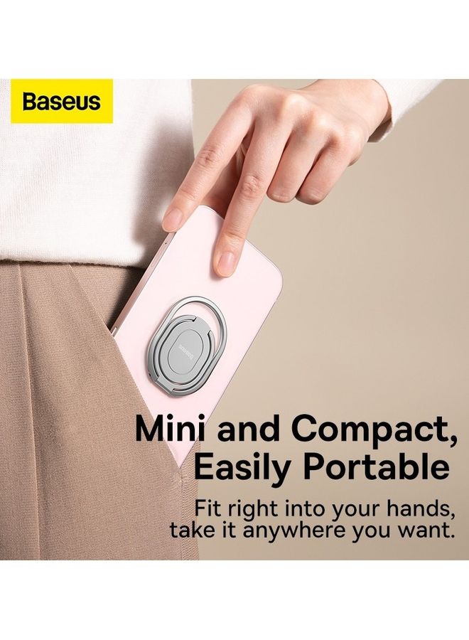 Baseus Finger Ring Holder 360 Degree Rotation Phone Stand For iPhone 14/13/12 Pro Max Portable Ring Holder For Tablet Mobile Phone Magnetic Mount Plate Silver  - Image 5