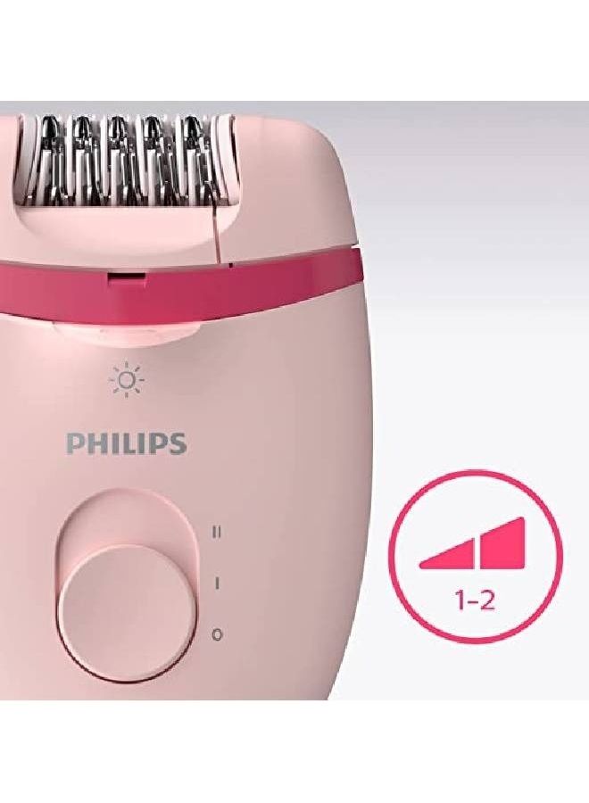 Philips - Satinelle Essential Corded Epilator With 5 Attachments Pink - Image 1