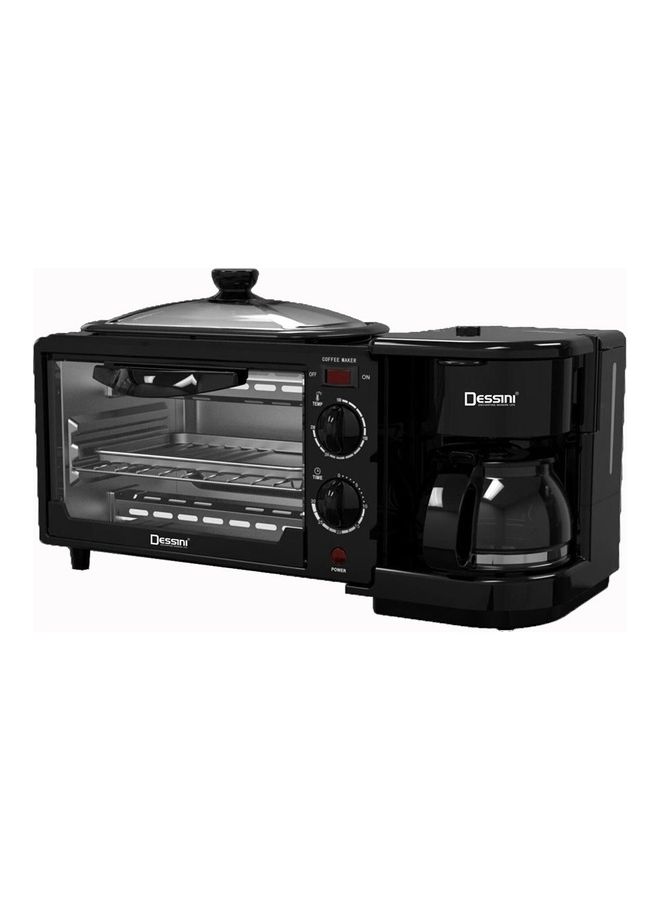 DESSINI 3 in 1 breakfast maker 9 L 1500 W breakfastmaker1515 Black  - Image 1