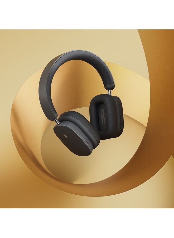 Baseus - Bowie H1 Noise-Cancelling Wireless Headphones 4-mics Bluetooth V5.3 40db Active Noise Cancellation, 70h Battery Life, 40mm Driver Unit Grey Grey - Image 1