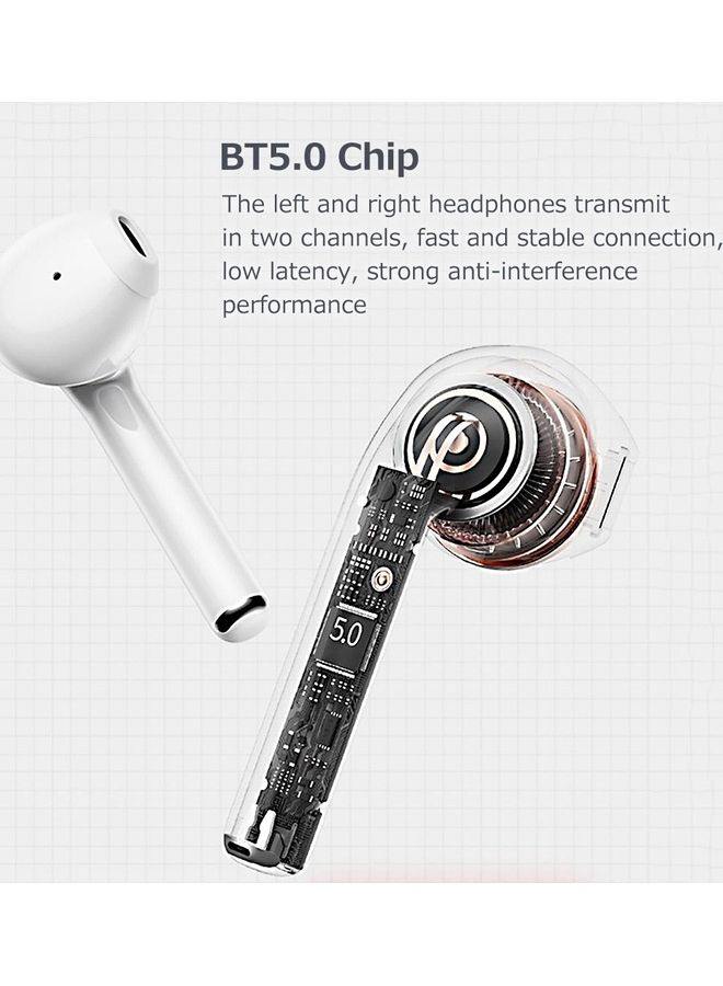 Thinkplus New Version LP2 True Wireless BT Headphone Semi-in-ear Sport Earbuds BT5.1 Chip 13mm Composite Unit White