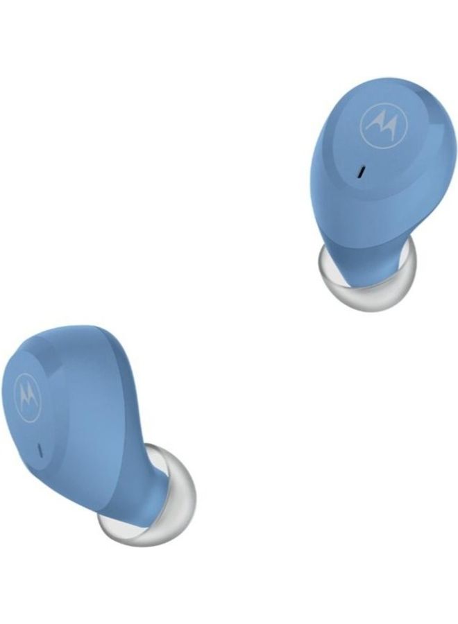 Motorola - True Wireless Bluetooth Waterproof Earbuds With Portable Charging Case Blue - Image 1