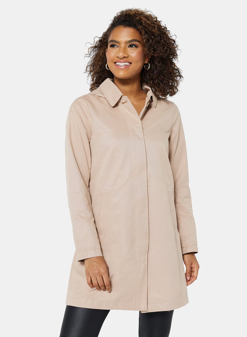 ONLY - New Vienna Trench Coat Natural - Image 1