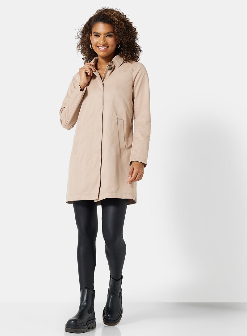 ONLY - New Vienna Trench Coat Natural - Image 1