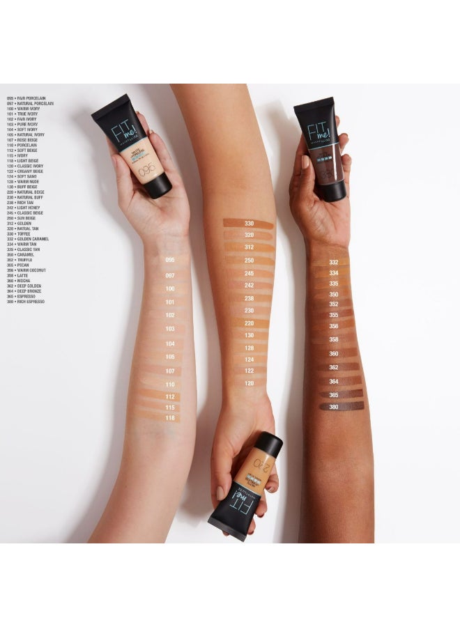 MAYBELLINE NEW YORK Maybelline New York Fit Me Matte + Poreless – 122 CREAMY BEIGE 122 CREAMY BEIGE  - Image 3