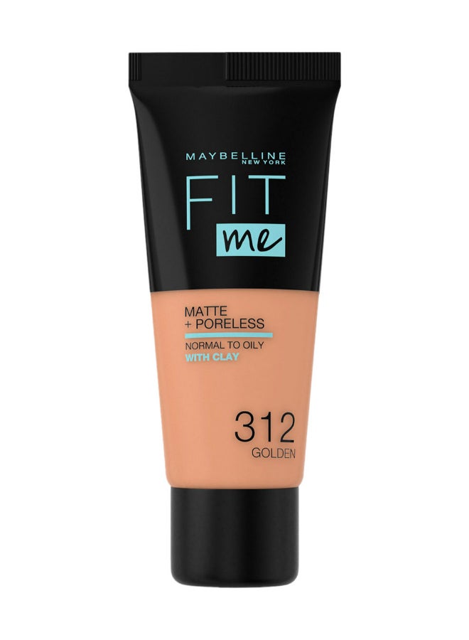 MAYBELLINE NEW YORK Fit Me Matte And Poreless Foundation 312 Golden - Image 1