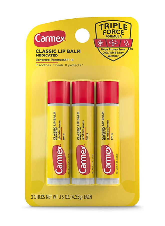 CARMEX Lip Balm Stick Strawberry 3 Count 4.25grams - Image 1