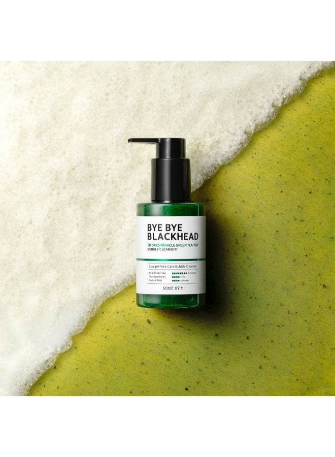 Some by Mi Bye Bye Blackhead 30 Days Miracle Green Tea Tox Bubble Cleanser Green 120grams 