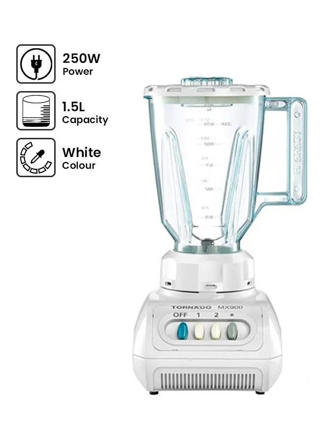 TORNADO Electric Blender 1.5 L 250 W MX900/2 White  - Image 1