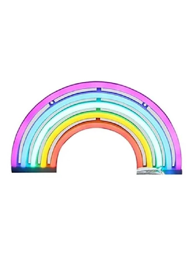 Led Rainbow Neon Sign Light Multicolour 30x16.5cm  - Image 1