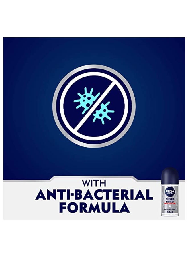 Nivea Silver Protect Deodorant Roll On 50ml - Image 3