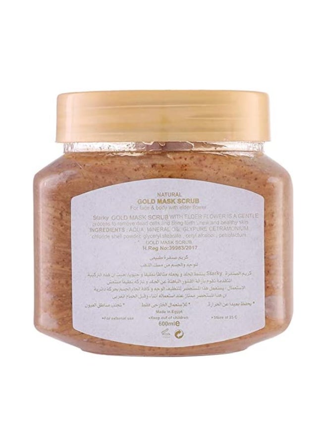 Starky - Natural Scrub Cream For Face And Body With Gold Musk Multicolour 600ml - Image 1