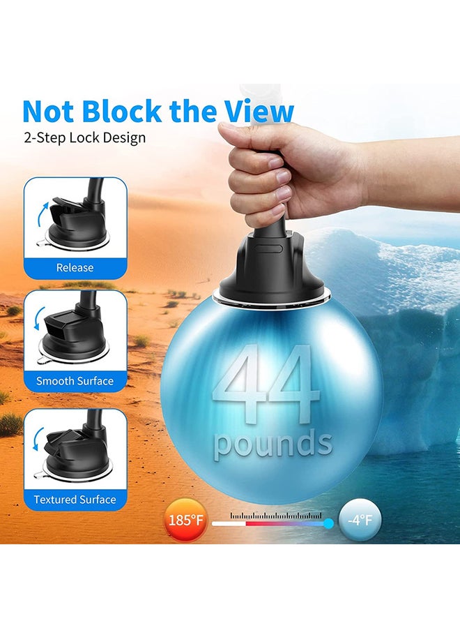 Brave Phone Holder for Car Phone Mount Long Arm Suction Cup 360 Degrees Rotatable Dashboard Windshield Hands-Free Clip for iPhone Holder for Car Black - Image 4