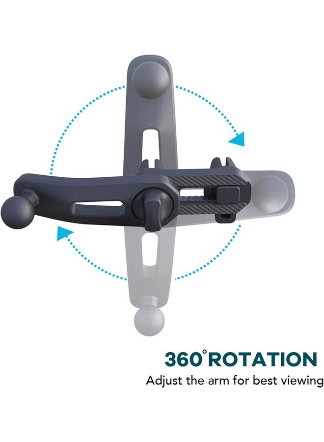 Brave - BRAVE Magnetic Car Holder, Double Air Vent Locking Phone Mount, Easly Mountable on AC Vent Mobile Stand, 360° Rotation Long, Reachable Neck Double Expandable for Smartphone, Tablet, GPS, and More Black - Image 1