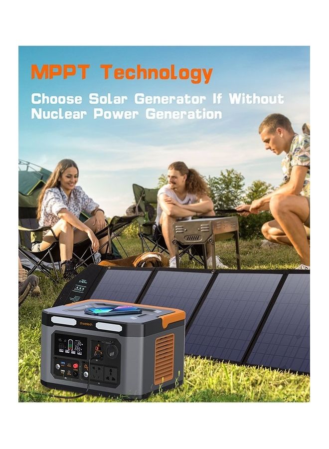 CHOETECH Portable Power Station, 1000W Power Generator With 16 Different Power Outputs for RoadTrips / Camping / Emergency Power And More Black  - Image 4