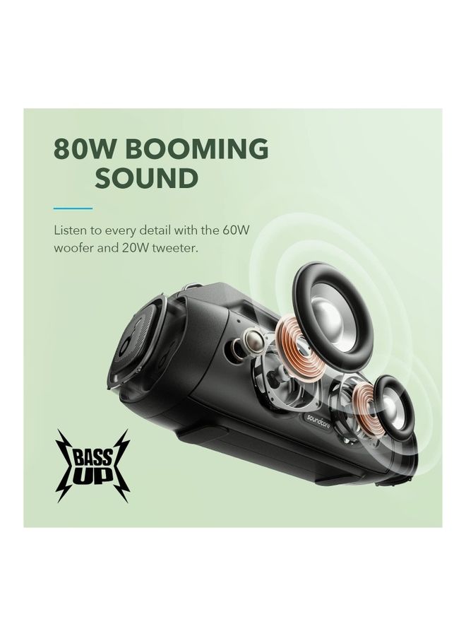 Soundcore - Motion Boom Plus Portable Outdoor Speaker with 80W Booming Sound, 20H Playtime, IP67 Waterproof and Dustproof, Type-C, Custom EQ, Bluetooth 5.3 Black - Image 1