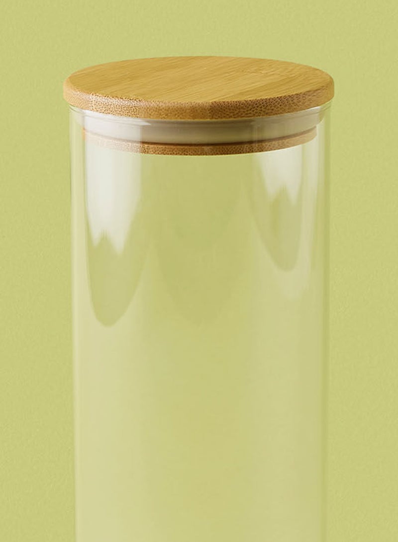 Noon East 5 Piece Glass Food Storage Container Set - Airtight Bamboo Lids - Food Storage Box - Storage Boxes - Kitchen Cabinet Organizers - Glass Food Container - Clear Clear 5-Piece  - Image 5