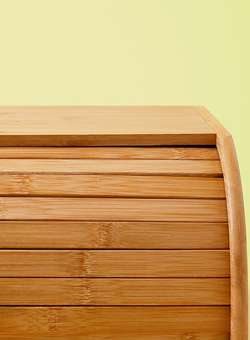 Noon East Bread Box - Made Of Bamboo - To Preserve Bread - Bread Preservative - Bread Box - Bread Basket - Kitchen Storage - Brown Brown - Image 5