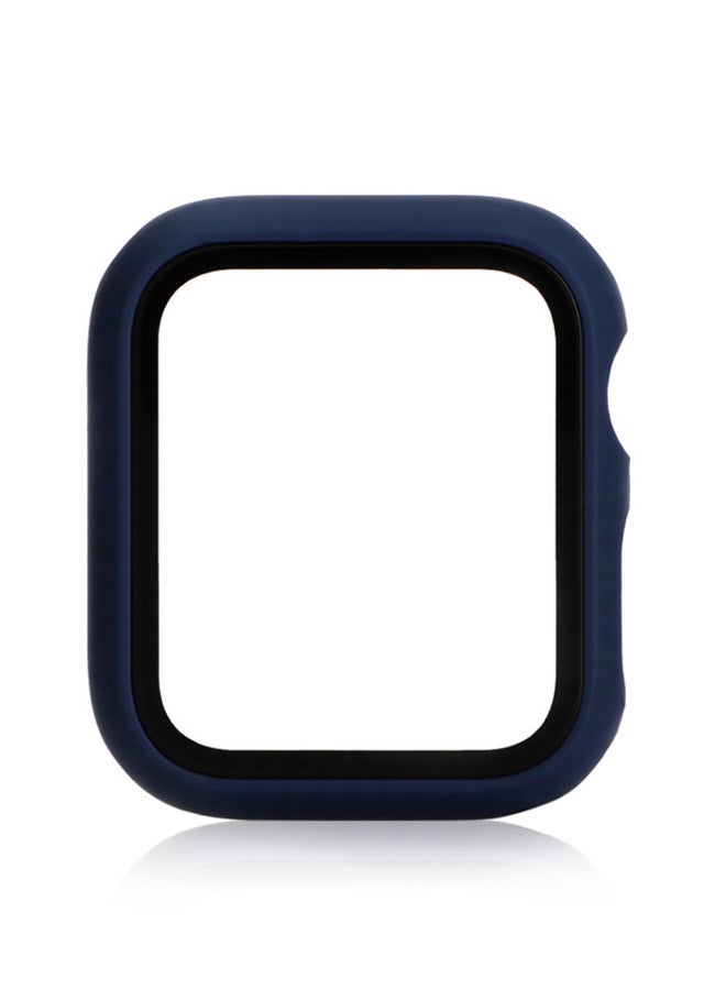 BSNL - Protective Case Cover With Tempered Glass Screen Protector For 44mm Apple Watch Series 4/5/6/SE Midnight Blue - Image 1