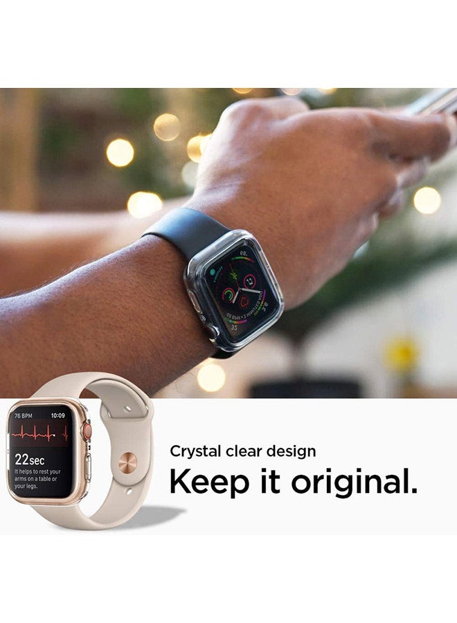 BSNL - Protective Case Cover With Tempered Glass Screen Protector For 40mm Apple Watch Series 4/5/6/SE Clear - Image 1