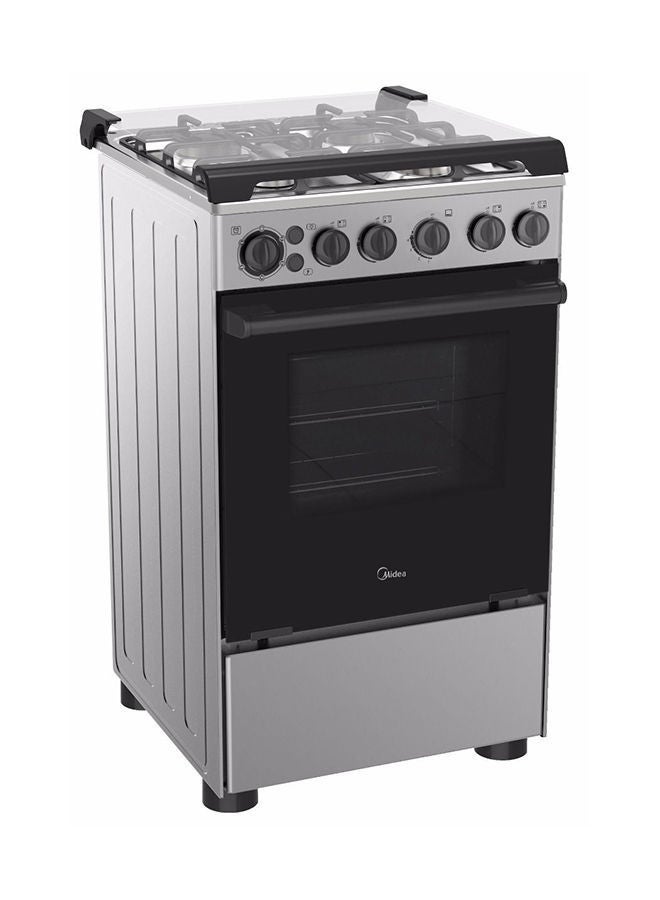4 Burner Gas Cooker 50 X 55 cm, Full Safety, Cast Iron Pan support,1 year Warranty BME55007FFD Silver/Black - v1660031083/N51437295A_4