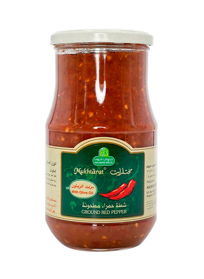 Halwani Mukhtarat Ground Red Pepper In Olive Oil 750grams - Image 1