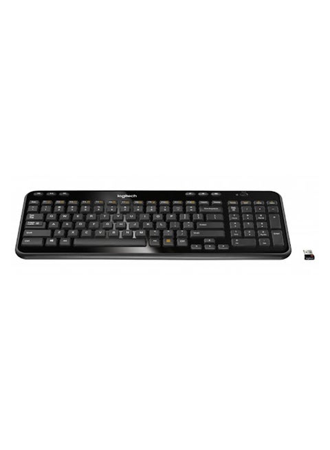 K360 Compact Wireless Keyboard For Windows With USB Receiver Black