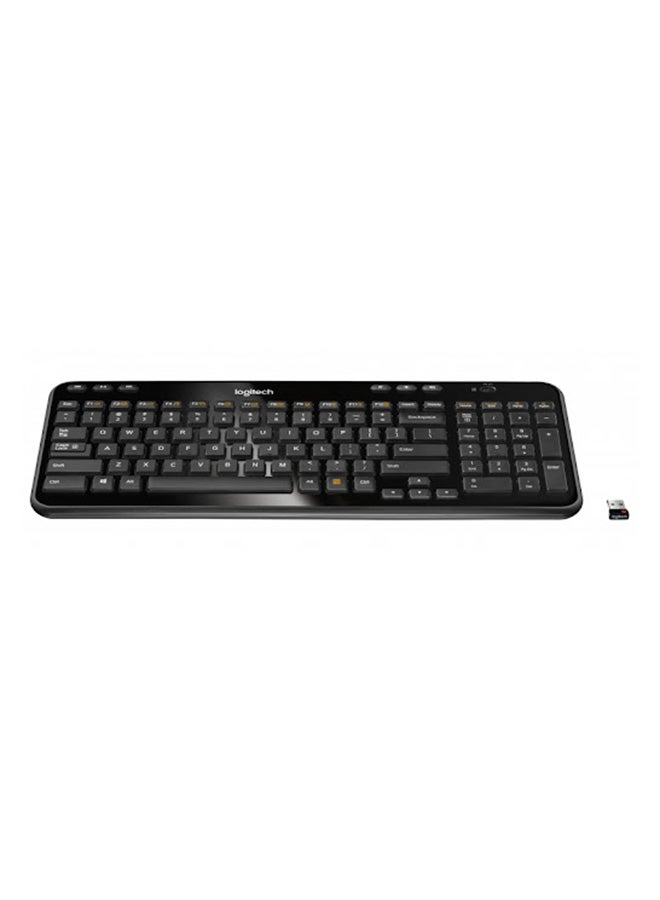 Logitech - K360 Compact Wireless Keyboard For Windows With USB Receiver Black - Image 1