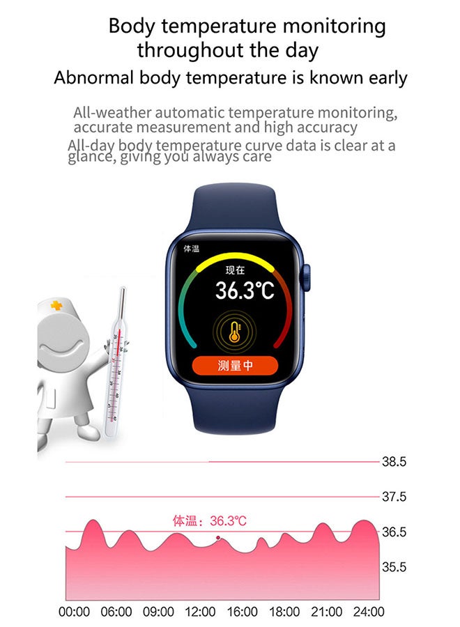 FitPro - Series 6 Full Screen Smart Watch Blue - Image 1