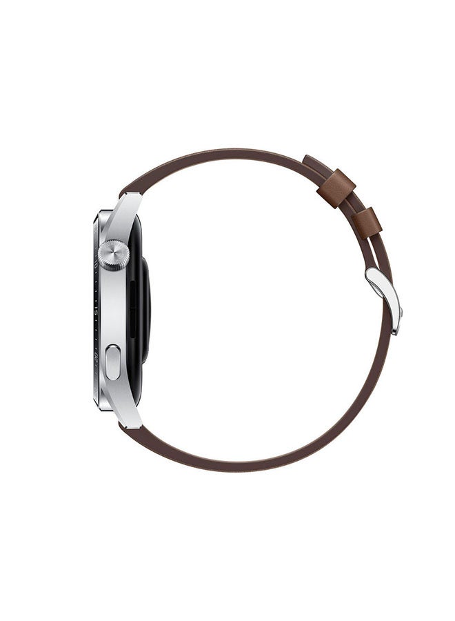 GT3 Classic Leather Strap Watch Brown