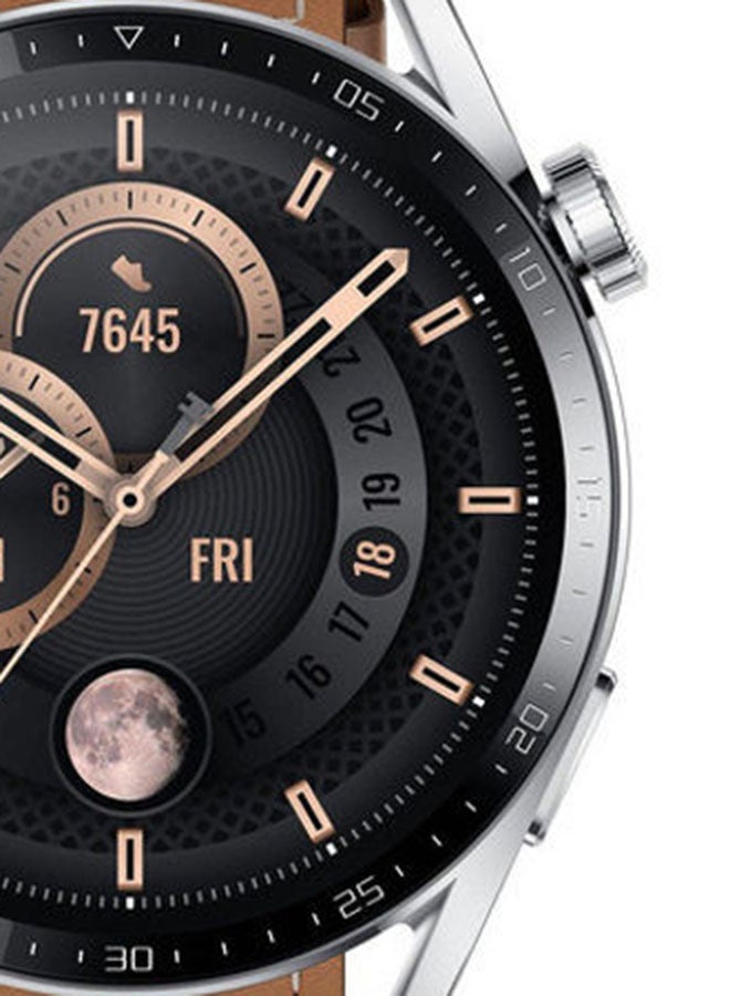 GT3 Classic Leather Strap Watch Brown