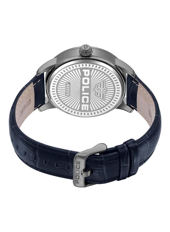 بوليس ساعة يد أنالوج بحزام جلد راهو PEWJA2227403 - 44 مم - أزرق - Image 3