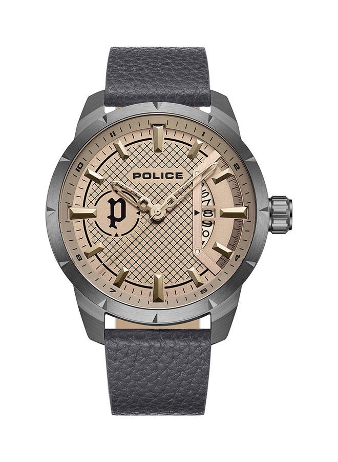 بوليس ساعة يد نيست أنالوج بحزام جلدي PEWJB2226903 - 45 ملم - رمادي - Image 1