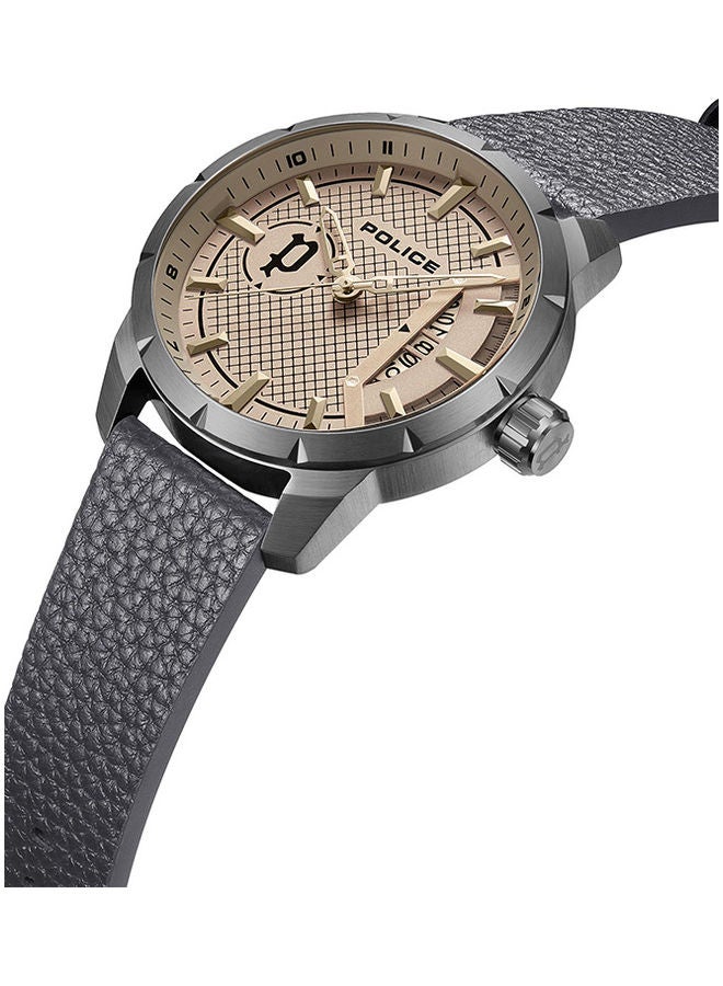 بوليس ساعة يد نيست أنالوج بحزام جلدي PEWJB2226903 - 45 ملم - رمادي - Image 2