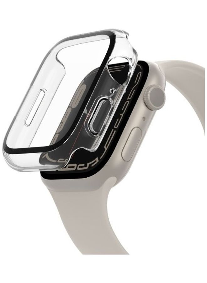 belkin - Tempered Curve 2-In-1 Built-In Screen Protector For Apple Watch  Series 7 Clear - Image 1