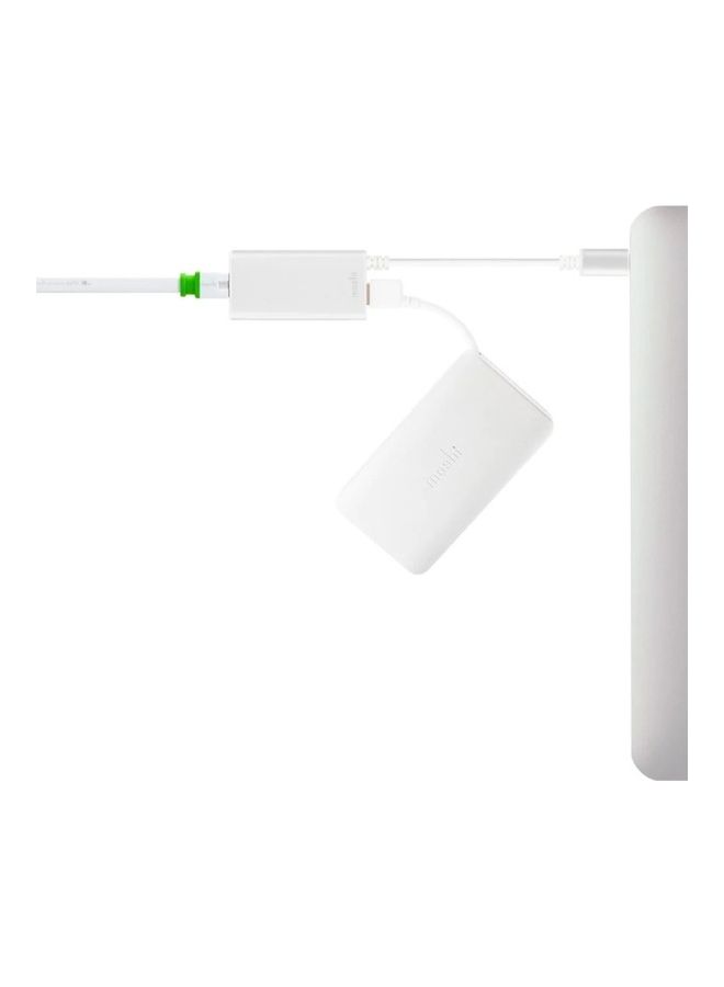 Moshi - USB-C To Gigabit Ethernet Adapter White - Image 1