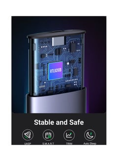 يو جرين محول وقارئ لمحرك أقراص SSD بواجهة M.2 NVMe وساتا، بسرعة 10 جيجابت في الثانية وبمنفذ USB C 3.2 الجيل الثاني  - Image 4
