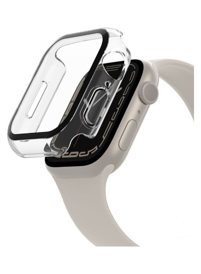 belkin - Tempered Curve 2-in-1 Built-in Screen Protector With Bumper For Apple Watch Series 7 41mm Clear - Image 1