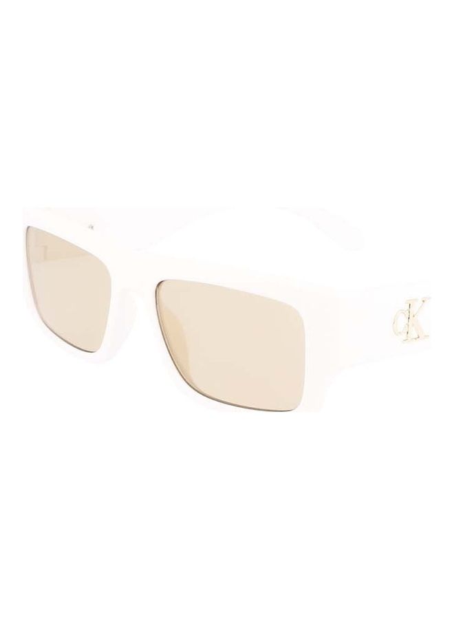 Calvin Klein Jeans Full Rim Injected Rectangle Sunglasses CKJ22635S 5417 (100) White - Image 1