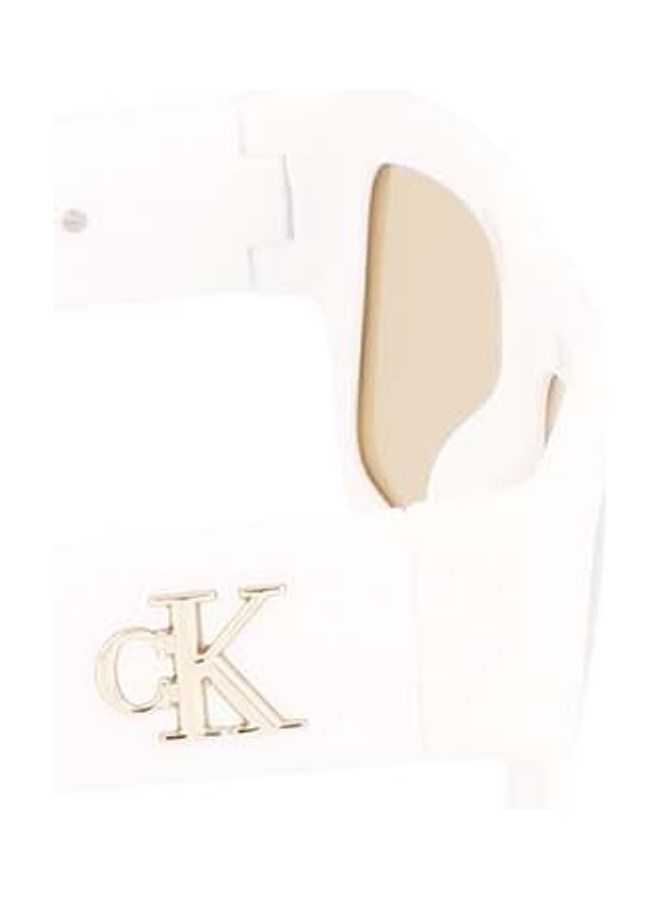 Calvin Klein Jeans Full Rim Injected Rectangle Sunglasses CKJ22635S 5417 (100) White - Image 4