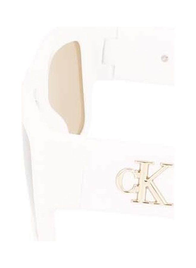 Calvin Klein Jeans Full Rim Injected Rectangle Sunglasses CKJ22635S 5417 (100) White - Image 5