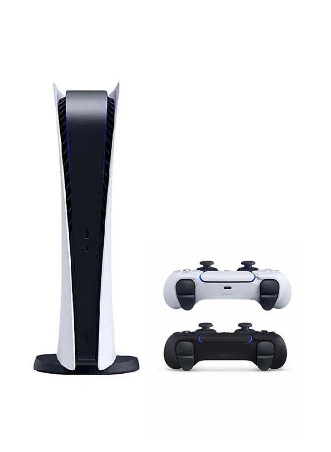 Sony - PlayStation 5 Digital Edition Console With Extra Black Controller - Image 1