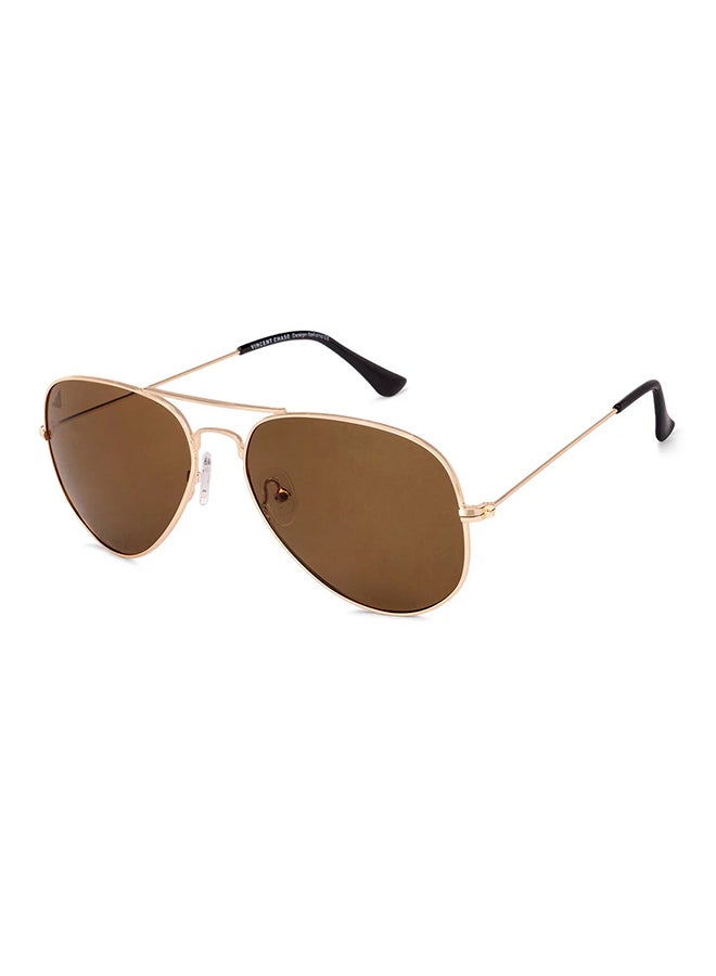 VINCENT CHASE - Top Gun Full Rim Aviator Frame Polarized & UV Protected Sunglasses VC 5158/P - 58mm - Gold - Image 1