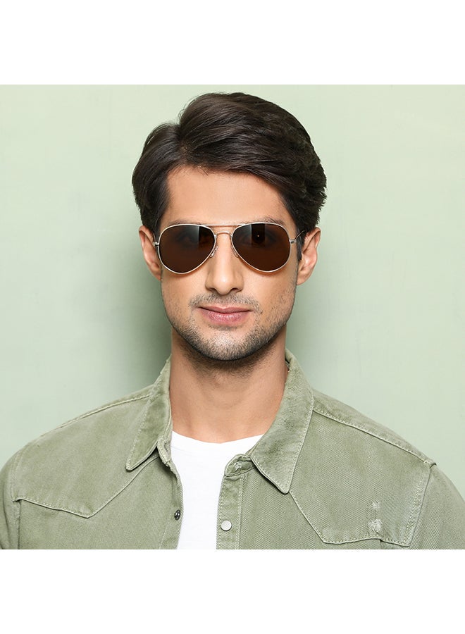 VINCENT CHASE - Top Gun Full Rim Aviator Frame Polarized & UV Protected Sunglasses VC 5158/P - 58mm - Gold - Image 1