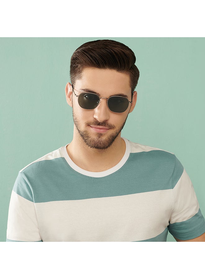 VINCENT CHASE Vintage Full Rim Round Frame Polarized & UV Protected Sunglasses VC S13132 - 52mm - Grey  - Image 3