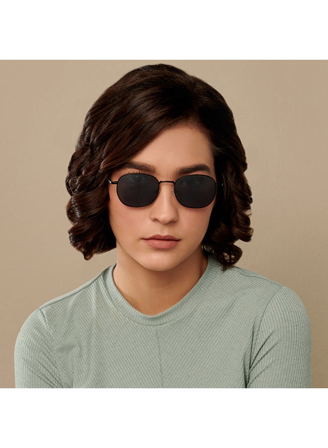 VINCENT CHASE - Vintage Full Rim Round Frame Polarized & UV Protected Sunglasses VC S13132 - 52mm - Black - Image 1