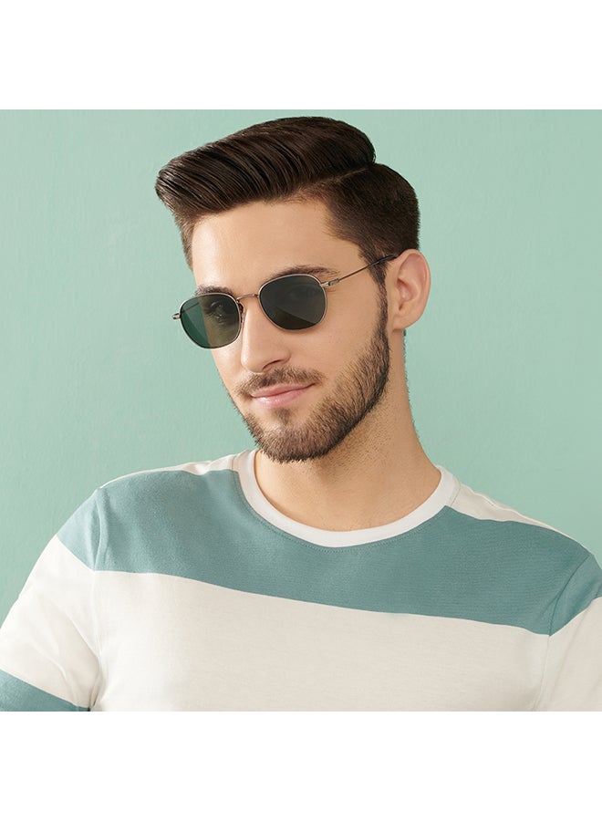 VINCENT CHASE Vintage Full Rim Round Frame Polarized & UV Protected Sunglasses VC S13132 - 52mm - Grey  - Image 4
